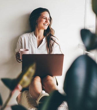 Businesswoman working at home. Freelancer and her workspace. Get your time back